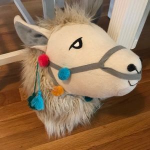 NWT Llama Head Pillow